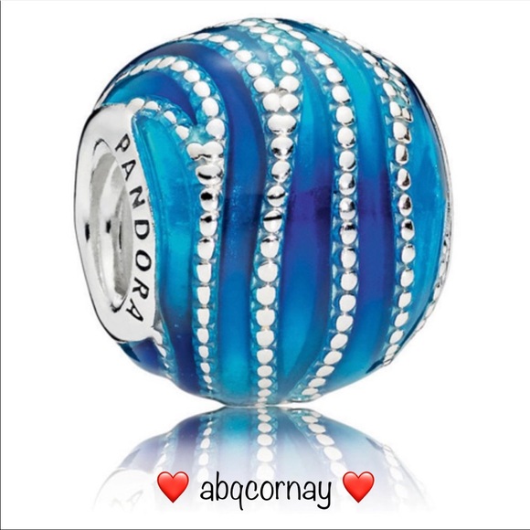 Pandora Jewelry - EUC Pandora 797012ENMX Sterling Silver Blue Water Swirls Charm w/ Blue Enamel
